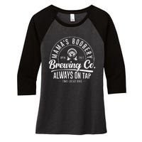 MamaS Boobery Brewing Co New Mom Breastfeeding Funny Women's Tri-Blend 3/4-Sleeve Raglan Shirt