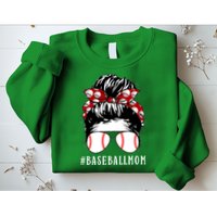 Messy Bun Baseball Mom Sweatshirt
