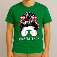 Messy Bun Baseball Mom T-Shirt