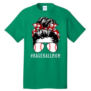 Messy Bun Baseball Mom Tall T-Shirt