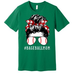 Messy Bun Baseball Mom Premium T-Shirt