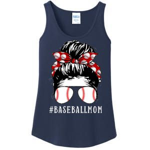 Messy Bun Baseball Mom Ladies Essential Tank