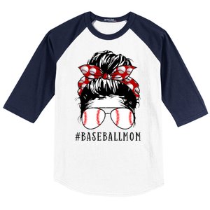 Messy Bun Baseball Mom Baseball Sleeve Shirt