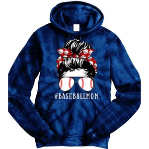 Messy Bun Baseball Mom Tie Dye Hoodie