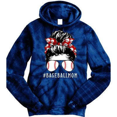 Messy Bun Baseball Mom Tie Dye Hoodie