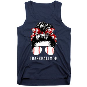 Messy Bun Baseball Mom Tank Top