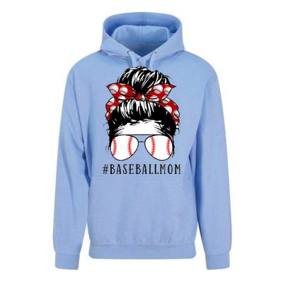 Messy Bun Baseball Mom Unisex Surf Hoodie