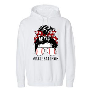 Messy Bun Baseball Mom Garment-Dyed Fleece Hoodie