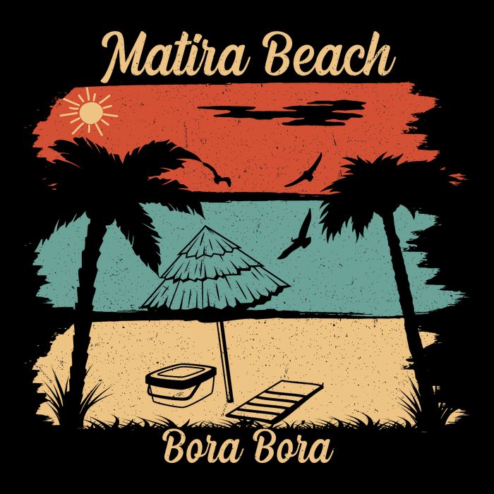 Matira Beach Bora Bora Drawstring Bag