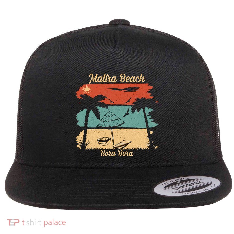 Matira Beach Bora Bora Flatbill Hat
