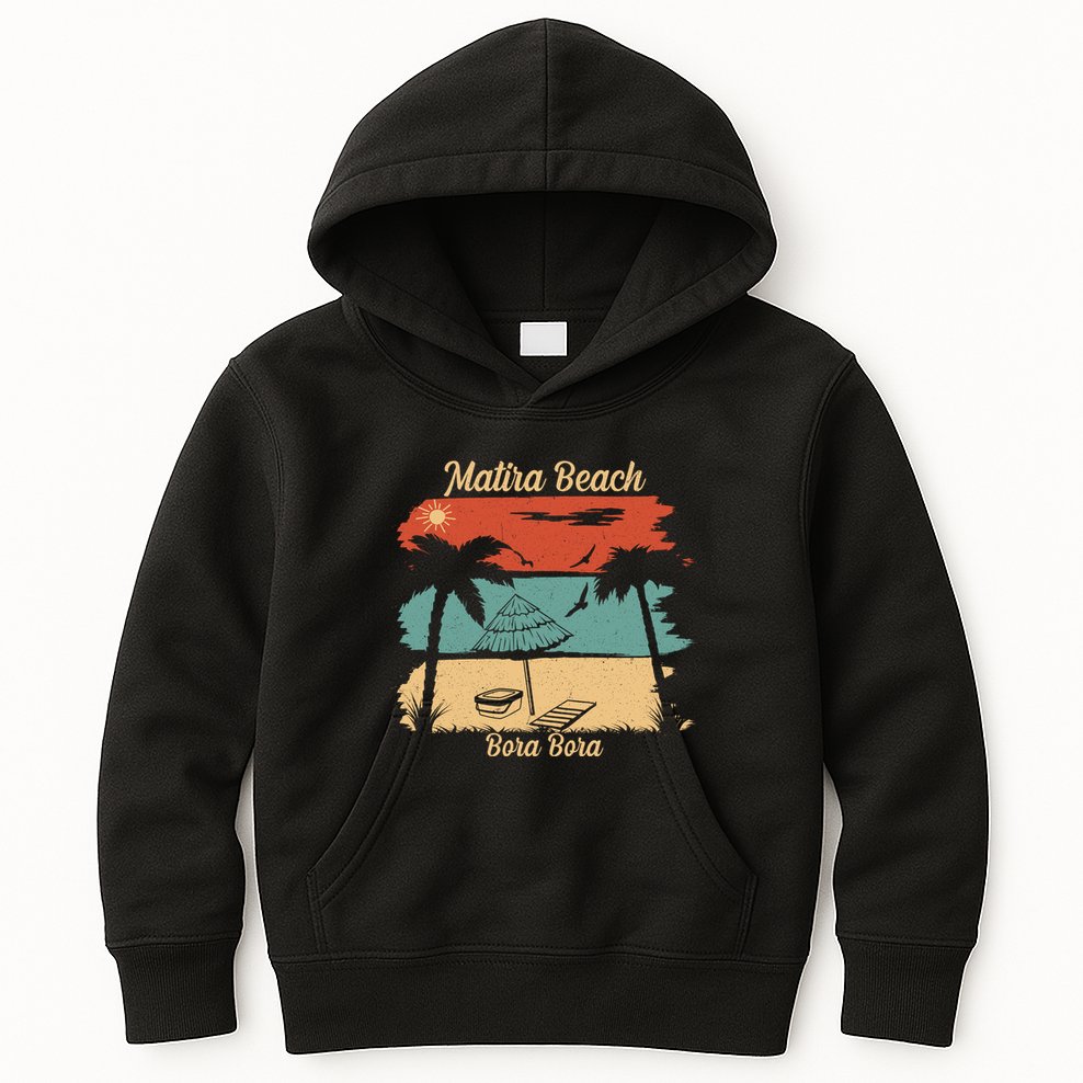 Matira Beach Bora Bora Kids Hoodie