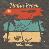 Matira Beach Bora Bora Cotton Canvas Backpack