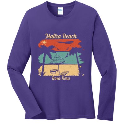 Matira Beach Bora Bora Ladies Long Sleeve Shirt
