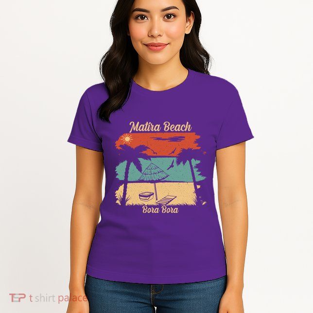 Matira Beach Bora Bora Womens T-Shirt