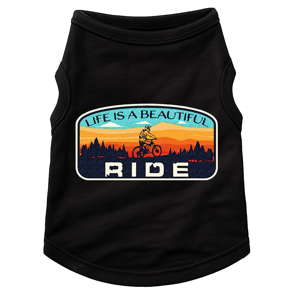 Mountain Bike Biking Cycling Retro MTB Trail Enthusiast Idea Doggie Tank