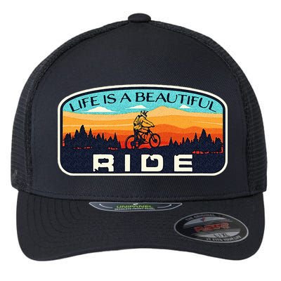Mountain Bike Biking Cycling Retro MTB Trail Enthusiast Idea Flexfit Unipanel Trucker Cap