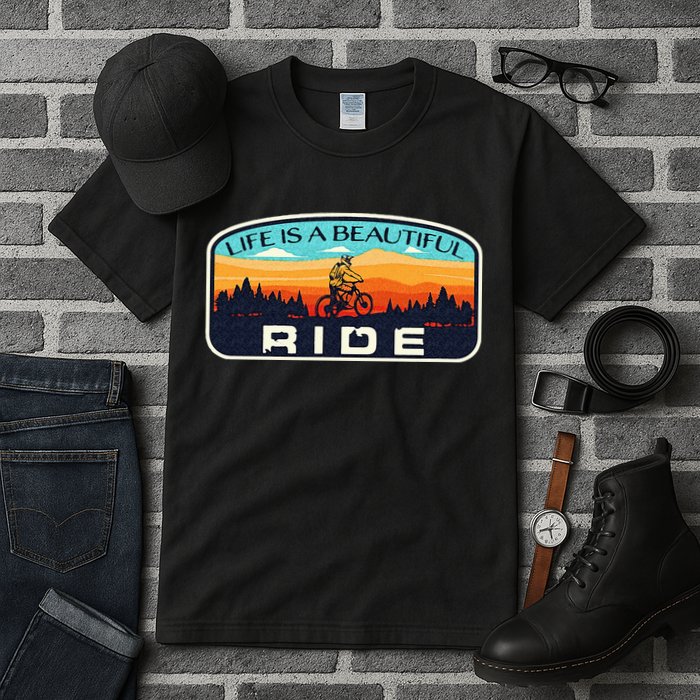 Mountain Bike Biking Cycling Retro MTB Trail Enthusiast Idea Tall T-Shirt