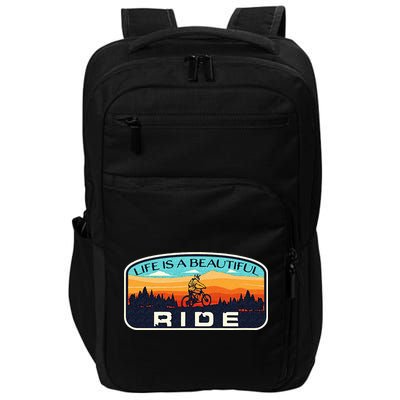 Mountain Bike Biking Cycling Retro MTB Trail Enthusiast Idea Impact Tech Backpack
