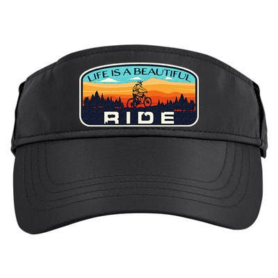 Mountain Bike Biking Cycling Retro MTB Trail Enthusiast Idea Adult Drive Performance Visor