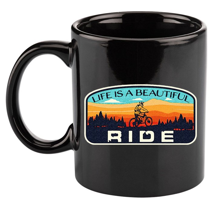 Mountain Bike Biking Cycling Retro MTB Trail Enthusiast Idea 11oz C Handle Ceramic Mug