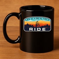 Mountain Bike Biking Cycling Retro MTB Trail Enthusiast Idea 11oz C Handle Ceramic Mug