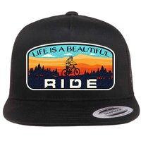 Mountain Bike Biking Cycling Retro MTB Trail Enthusiast Idea Flat Bill Trucker Hat