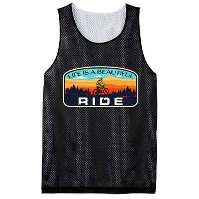 Mountain Bike Biking Cycling Retro MTB Trail Enthusiast Idea Mesh Reversible Basketball Jersey Tank