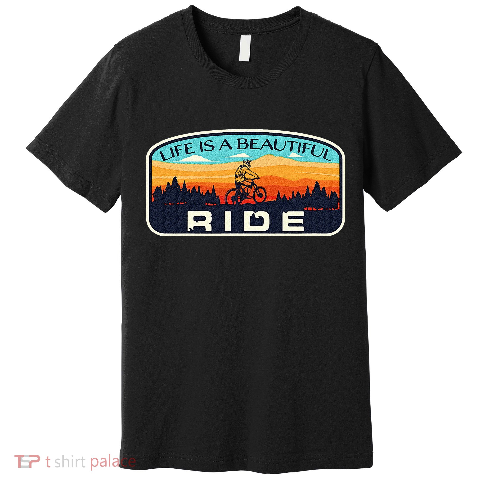Mountain Bike Biking Cycling Retro MTB Trail Enthusiast Idea Premium T-Shirt