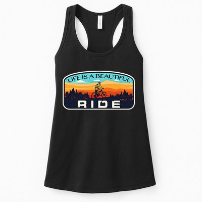Mountain Bike Biking Cycling Retro MTB Trail Enthusiast Idea Womens Tank Top