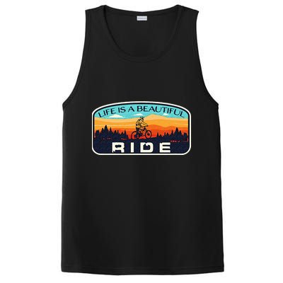 Mountain Bike Biking Cycling Retro MTB Trail Enthusiast Idea PosiCharge Competitor Tank