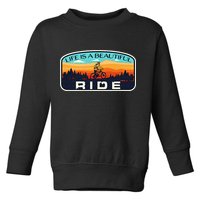 Mountain Bike Biking Cycling Retro MTB Trail Enthusiast Idea Toddler Sweatshirt