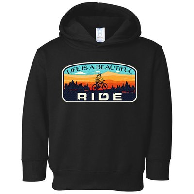 Mountain Bike Biking Cycling Retro MTB Trail Enthusiast Idea Toddler Hoodie