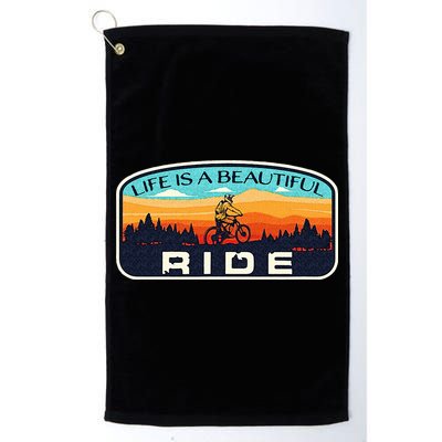 Mountain Bike Biking Cycling Retro MTB Trail Enthusiast Idea Golf Towel