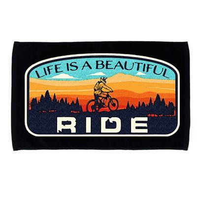 Mountain Bike Biking Cycling Retro MTB Trail Enthusiast Idea Microfiber Hand Towel