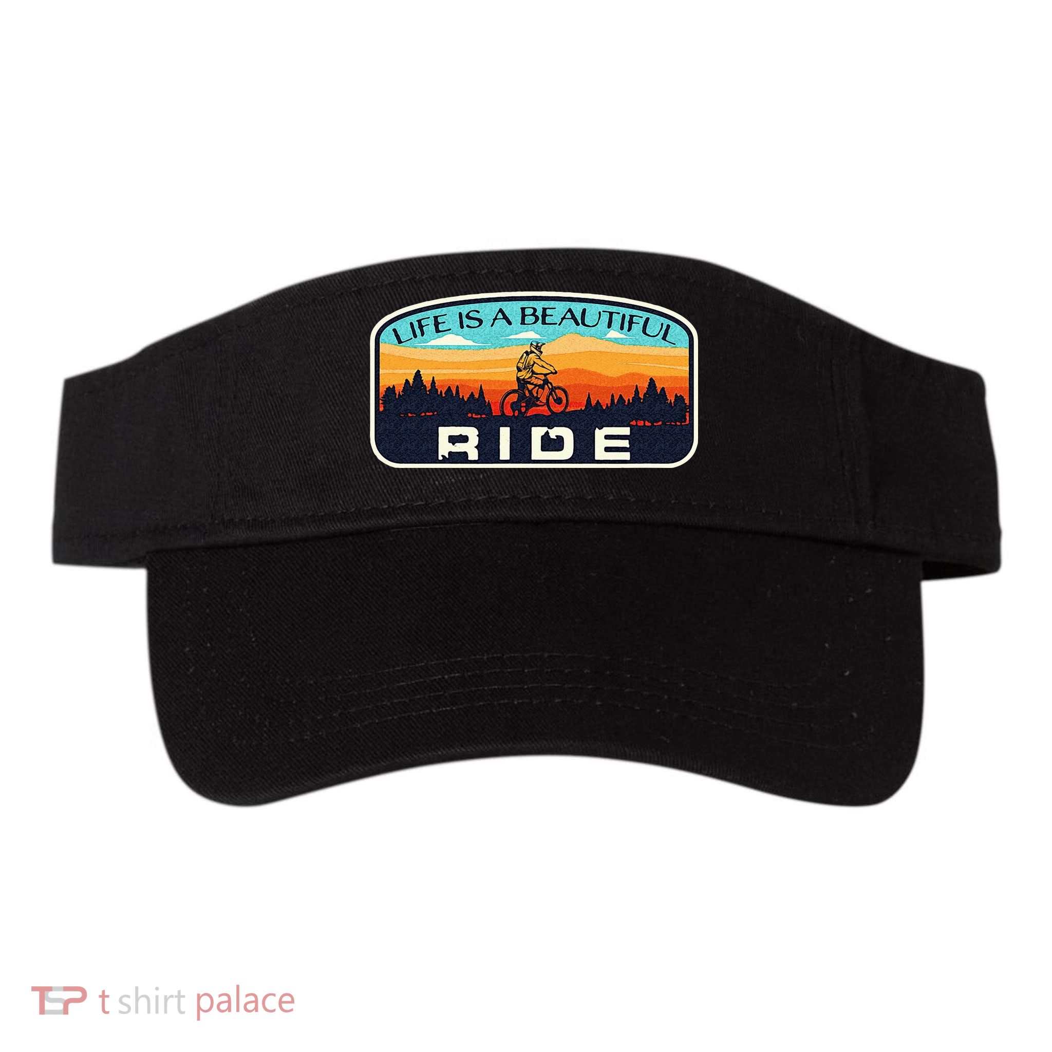 Mountain Bike Biking Cycling Retro MTB Trail Enthusiast Idea Visor