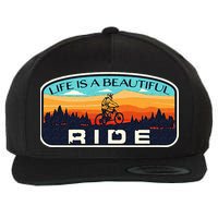 Mountain Bike Biking Cycling Retro MTB Trail Enthusiast Idea Wool Snapback Cap