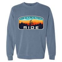 Mountain Bike Biking Cycling Retro MTB Trail Enthusiast Idea Garment-Dyed Sweatshirt