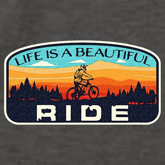 Mountain Bike Biking Cycling Retro MTB Trail Enthusiast Idea Vector Backpack