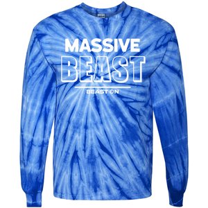 Massive Beast Bodybuilding Fitness Motivation Gym Sayings Gift Tie-Dye Long Sleeve Shirt