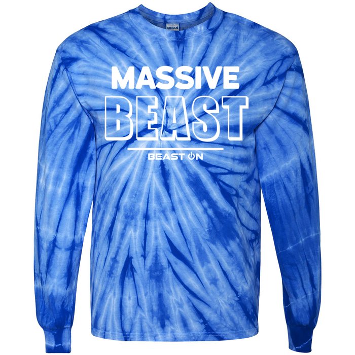 Massive Beast Bodybuilding Fitness Motivation Gym Sayings Gift Tie-Dye Long Sleeve Shirt