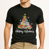 Merry Bookmas Books Pine Tree Funny Reading Lover Christmas Gift Performance Shirt