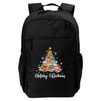 Merry Bookmas Books Pine Tree Funny Reading Lover Christmas Gift Backpack