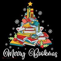 Merry Bookmas Books Pine Tree Funny Reading Lover Christmas Gift Backpack