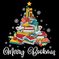Merry Bookmas Books Pine Tree Funny Reading Lover Christmas Gift Sustainable Bucket Hat