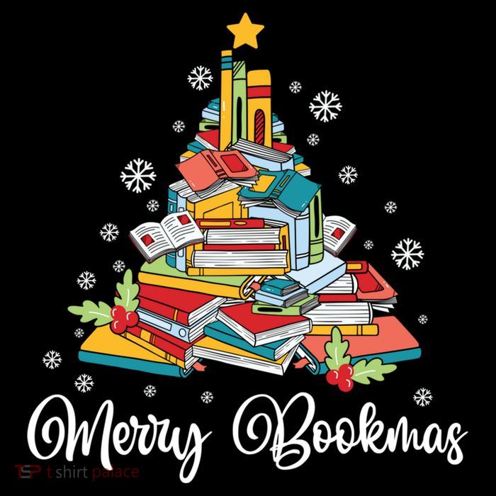 Merry Bookmas Books Pine Tree Funny Reading Lover Christmas Gift Crop Top