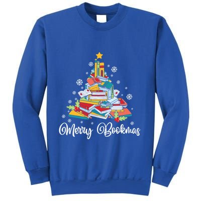 Merry Bookmas Books Pine Tree Funny Reading Lover Christmas Gift Sweatshirt