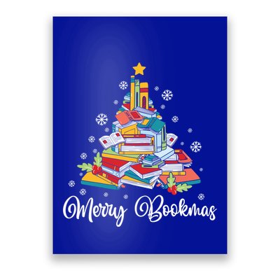 Merry Bookmas Books Pine Tree Funny Reading Lover Christmas Gift Poster