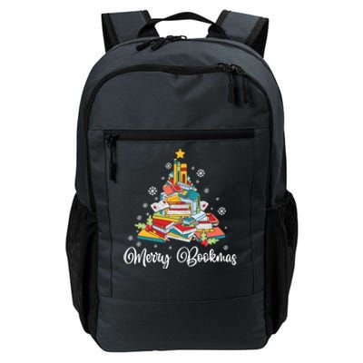 Merry Bookmas Books Pine Tree Funny Reading Lover Christmas Gift Daily Commute Backpack