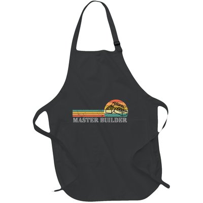 Master Builder Block Building Birthday Full-Length Apron With Pockets