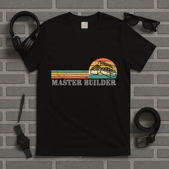 Master Builder Block Building Birthday T-Shirt